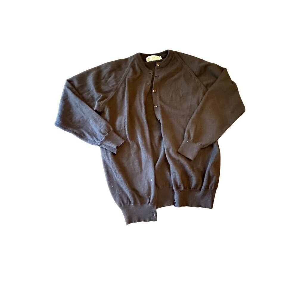 Mohini Womans Black Wool Cardigan‎ Sweater Size 40 Medium